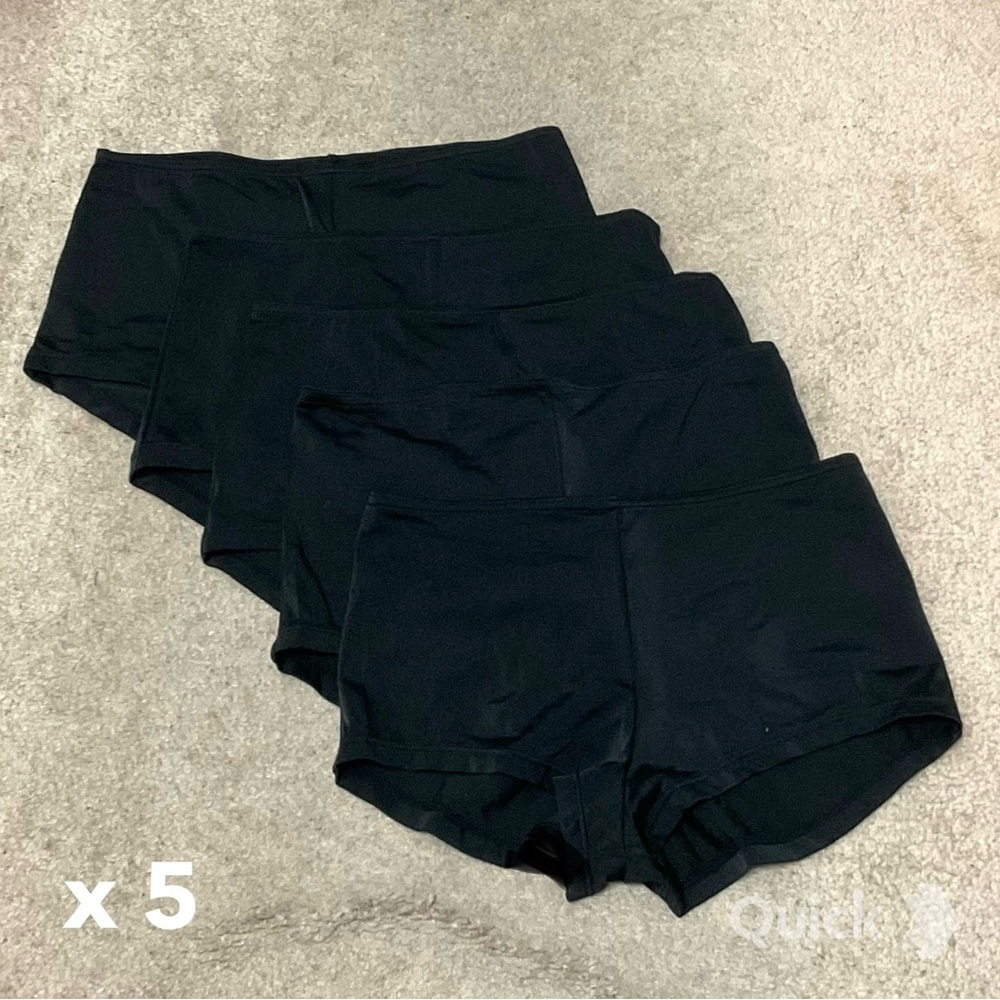 New Microfiber Nylon Boyshorts Panties - 5 pcs Set